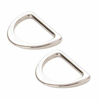 ByAnnie | D-Ring Nickel 1&quot; / set van 2 [HAR1DRNTWO]