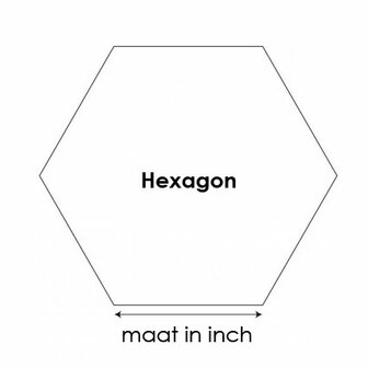 Hexagon 1-1/4inch - Papiertjes | De Quilt Ster