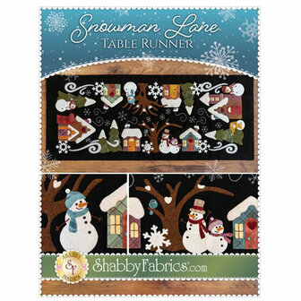 Shabby Fabrics | Patroon &#039;Snowman Lane&#039; 