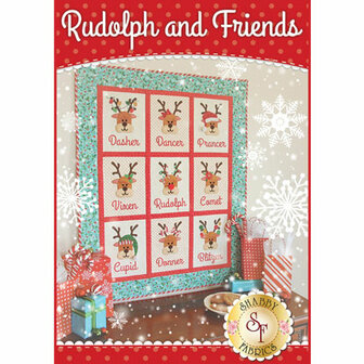 Shabby Fabrics | Patroon &#039;Rudolph and Friends&#039;