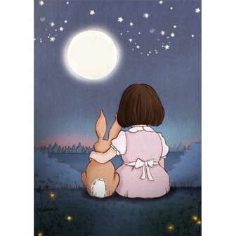 Ansichtkaart Belle &amp; Boo | Moon Gazing