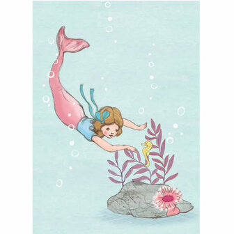 Ansichtkaart Belle &amp; Boo | Diving Mermaid