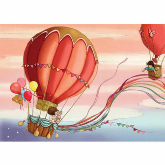 Ansichtkaart Belle &amp; Boo | Balloon Magic