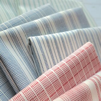 Tilda Woven Tea Towel | Biscuit Stripes Blue [160105]