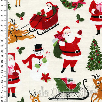 COUPON Merry &amp; Bright | Santa &amp; Friends [C8390] 105x110cm