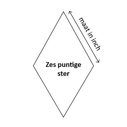 Zespuntige Ster 1-1/4inch - Papiertjes 