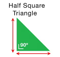 Omnigrid Liniaal INCH Half Square Triangle - tot 8inch