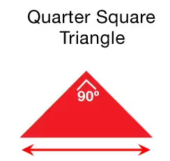 Omnigrid Liniaal INCH Quarter Square Triangle - tot 8inch