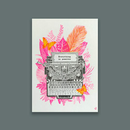 Togethery | Riso Print A5 | Schrijfmachine