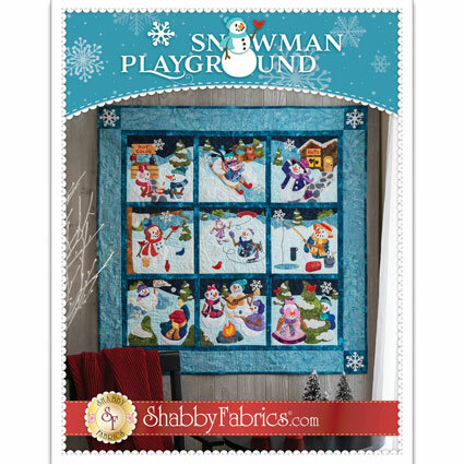 Shabby Fabrics | Patroon 'Snowman Playground'